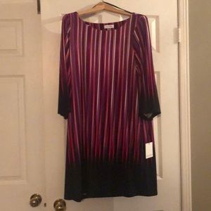 Calvin Klein Sheath Dress, 3/4 Sleeve